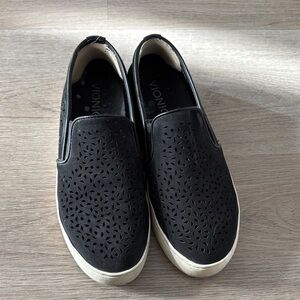 Vionic 6 Black Perforated Slip-On Shoes